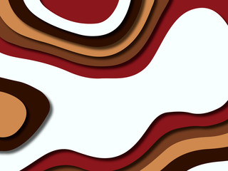 3D abstract background with paper cut shapes.Abstract paper carve template background,for book cover.Paper cut background. Abstract realistic paper decoration for design