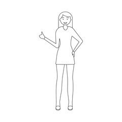 Isolated object of woman and body sign. Collection of woman and style vector icon for stock.