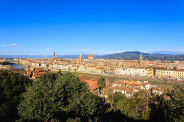 Fototapeta premium Florence aerial view, tuscany, Italy