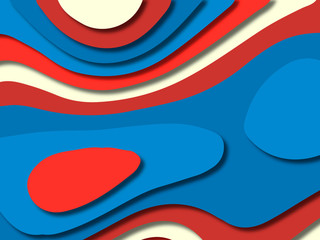 3D abstract background with paper cut shapes.Abstract paper carve template background,for book cover.Paper cut background. Abstract realistic paper decoration for design