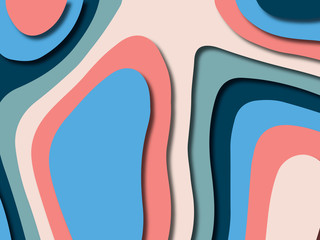 3D abstract background with paper cut shapes.Abstract paper carve template background,for book cover.Paper cut background. Abstract realistic paper decoration for design