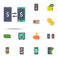 mobile bank colored icon. Banking icons universal set for web and mobile