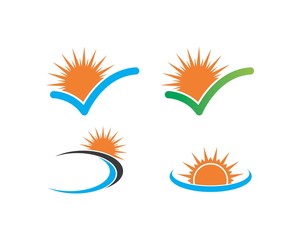 Fototapeta na wymiar sun ilustration logo vector icon