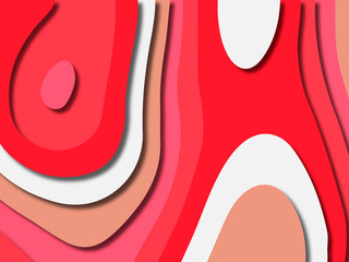 Obraz premium 3D abstract background with paper cut shapes.Abstract paper carve template background,for book cover.Paper cut background. Abstract realistic paper decoration for design