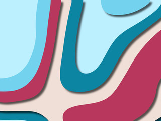 3D abstract background with paper cut shapes.Abstract paper carve template background,for book cover.Paper cut background. Abstract realistic paper decoration for design