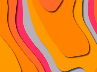 3D abstract background with paper cut shapes.Abstract paper carve template background,for book cover.Paper cut background. Abstract realistic paper decoration for design