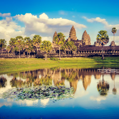 Angkor Wat temple at sunset. Siem Reap. Cambodia.