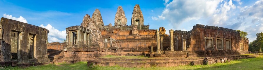 Pre Rup temple at sunset. Siem Reap. Cambodia. Panorama