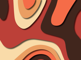 3D abstract background with paper cut shapes.Abstract paper carve template background,for book cover.Paper cut background. Abstract realistic paper decoration for design