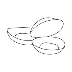 Vector design of food and sea symbol. Collection of food and healthy vector icon for stock.