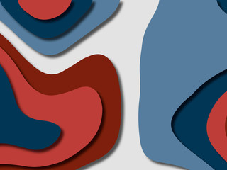 3D abstract background with paper cut shapes.Abstract paper carve template background,for book cover.Paper cut background. Abstract realistic paper decoration for design