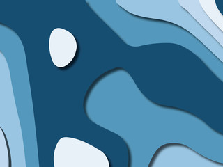 3D abstract background with paper cut shapes.Abstract paper carve template background,for book cover.Paper cut background. Abstract realistic paper decoration for design