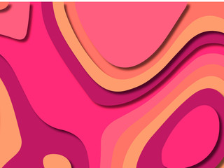 3D abstract background with paper cut shapes.Abstract paper carve template background,for book cover.Paper cut background. Abstract realistic paper decoration for design