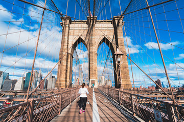 Brooklyn bridge in New York city, USA