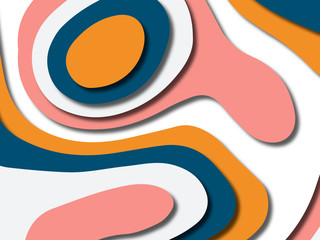 3D abstract background with paper cut shapes.Abstract paper carve template background,for book cover.Paper cut background. Abstract realistic paper decoration for design