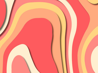 3D abstract background with paper cut shapes.Abstract paper carve template background,for book cover.Paper cut background. Abstract realistic paper decoration for design