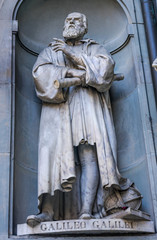 Galileo Galilei Statue Uffizi Gallery Florence Italy