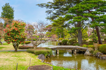 The Fujita Memorial Japanese Garden in Hirosaki, japan