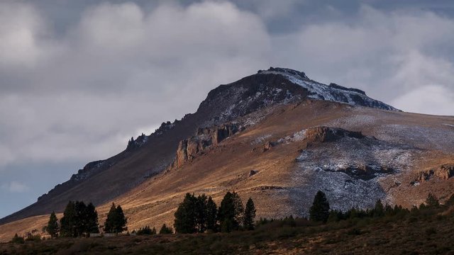 Beautiful nature scene mountain and clouds passing. time lapse 4k uhd resolution