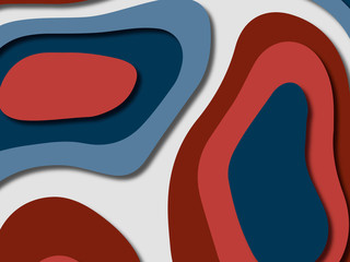 3D abstract background with paper cut shapes.Abstract paper carve template background,for book cover.Paper cut background. Abstract realistic paper decoration for design