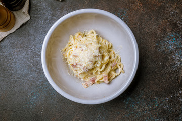 Spaghetti Carbonara with bacon