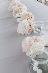 flowers on the table, elegant floral decoration