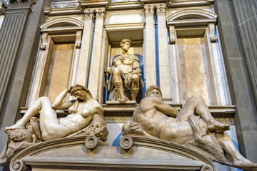 Michelangelo Statues Chapel San Lorenzo Medici Church Florence Italy