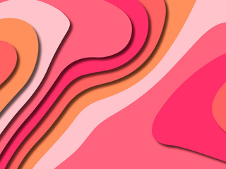 3D abstract background with paper cut shapes.Abstract paper carve template background,for book cover.Paper cut background. Abstract realistic paper decoration for design