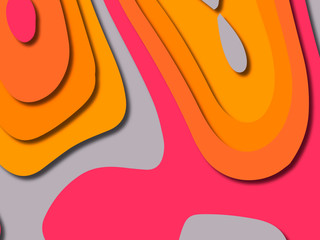 3D abstract background with paper cut shapes.Abstract paper carve template background,for book cover.Paper cut background. Abstract realistic paper decoration for design