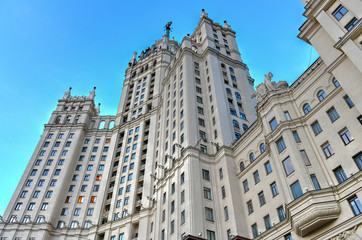 Fototapeta na wymiar Kotelnicheskaya Embankment Building - Moscow, Russia