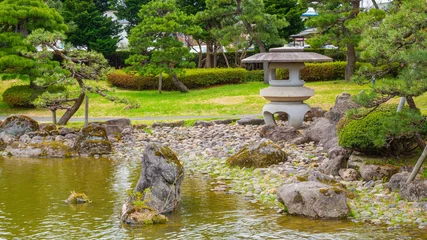 Fotobehang The Fujita Memorial Japanese Garden in Hirosaki, japan © coward_lion