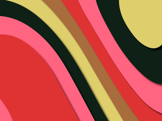 3D abstract background with paper cut shapes.Abstract paper carve template background,for book cover.Paper cut background. Abstract realistic paper decoration for design