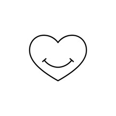 heart with smile icon. Element of Valentine's Day icon for mobile concept and web apps. Detailed heart with smile icon can be used for web and mobile