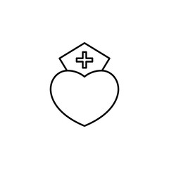 nurse heart  icon. Element of Valentine's Day icon for mobile concept and web apps. Detailed nurse heart  icon can be used for web and mobile