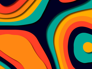 3D abstract background with paper cut shapes.Abstract paper carve template background,for book cover.Paper cut background. Abstract realistic paper decoration for design