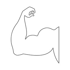 Isolated object of muscle and cells logo. Collection of muscle and anatomy stock symbol for web.
