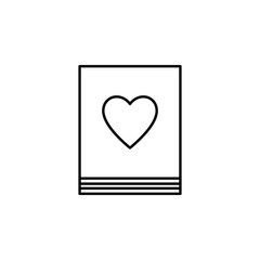 book with heart  icon. Element of Valentine's Day icon for mobile concept and web apps. Detailed book with heart  icon can be used for web and mobile