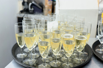Glasses of champagne