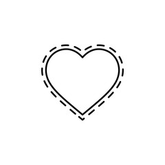 heart with strokes icon. Element of Valentine's Day icon for mobile concept and web apps. Detailed heart with strokes icon can be used for web and mobile
