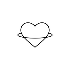 heart with circle icon. Element of Valentine's Day icon for mobile concept and web apps. Detailed heart with circle icon can be used for web and mobile