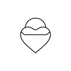 heart hand bag icon. Element of Valentine's Day icon for mobile concept and web apps. Detailed heart hand bag icon can be used for web and mobile