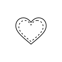 heart shaped pocket icon. Element of Valentine's Day icon for mobile concept and web apps. Detailed heart shaped pocket icon can be used for web and mobile