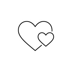 lovers  chatting heart  icon. Element of Valentine's Day icon for mobile concept and web apps. Detailed lovers  chatting heart  icon can be used for web and mobile