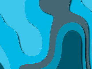 3D abstract background with paper cut shapes.Abstract paper carve template background,for book cover.Paper cut background. Abstract realistic paper decoration for design