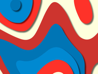 3D abstract background with paper cut shapes.Abstract paper carve template background,for book cover.Paper cut background. Abstract realistic paper decoration for design