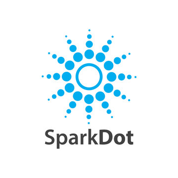 Spark dot logo concept design. Symbol graphic template element