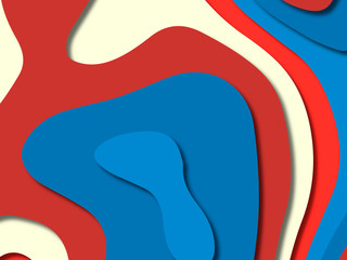 3D abstract background with paper cut shapes.Abstract paper carve template background,for book cover.Paper cut background. Abstract realistic paper decoration for design