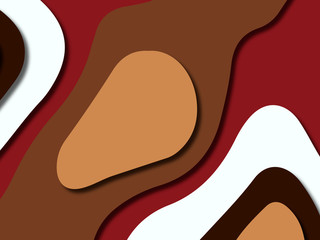 3D abstract background with paper cut shapes.Abstract paper carve template background,for book cover.Paper cut background. Abstract realistic paper decoration for design