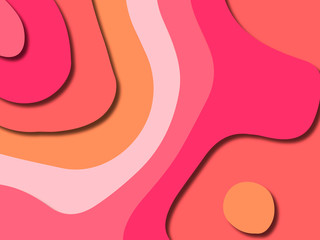 3D abstract background with paper cut shapes.Abstract paper carve template background,for book cover.Paper cut background. Abstract realistic paper decoration for design