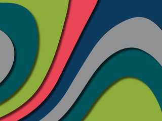 3D abstract background with paper cut shapes.Abstract paper carve template background,for book cover.Paper cut background. Abstract realistic paper decoration for design